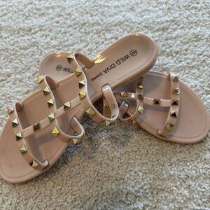 Rock Stud Jelly Sandals